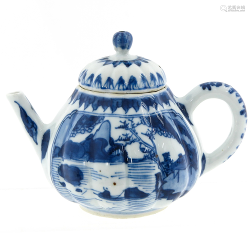 A Blue and White Teapot