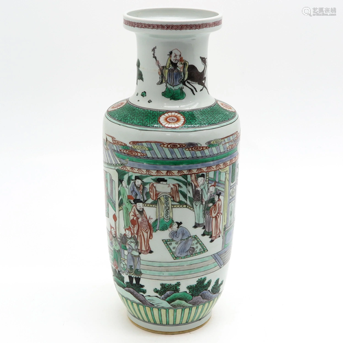 A Famille Verte Decor Vase