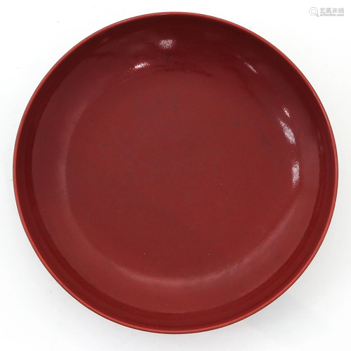 A Red Glaze Plate