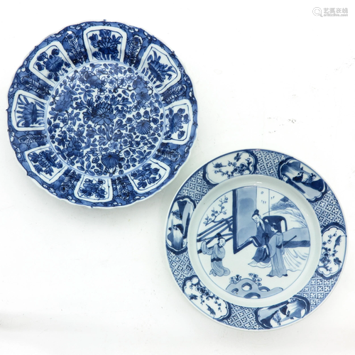 Two Blue and White Plates