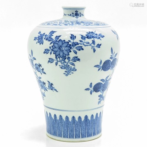 A Blue and White Meiping Vase