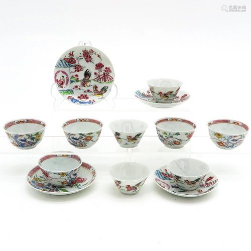 A Collection of Cups and Saucers