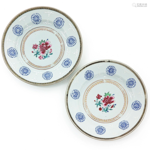 Two Famille Rose Plates