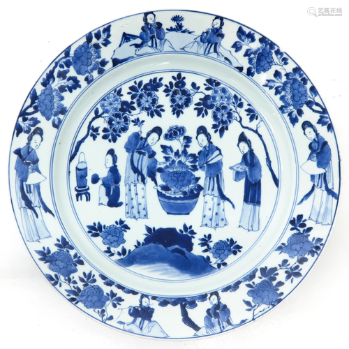 A Blue and White Plate