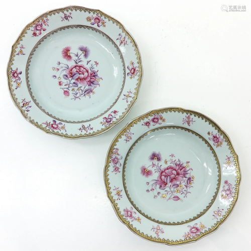 A Pair of 18th Century Plates