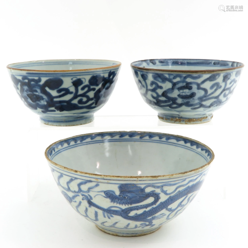 A Collection of 3 Chinese Bowls