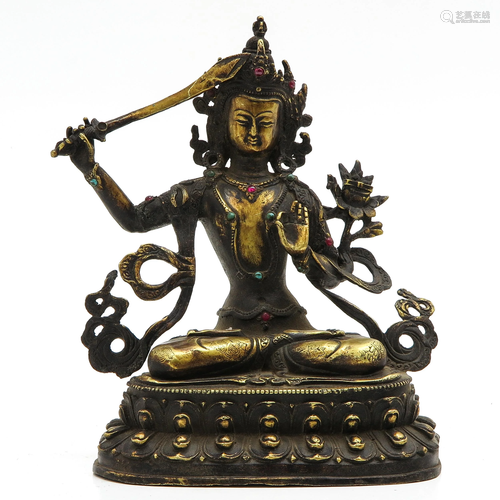 A Bronze Buddha Sculpture