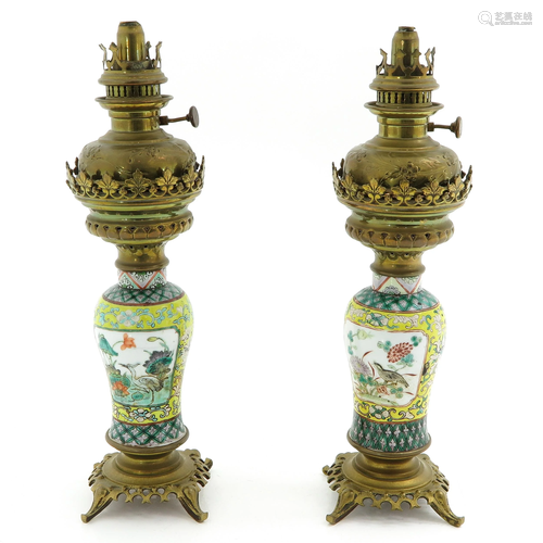 A Pair of Oil Lamps