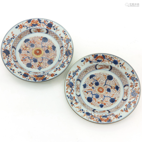 A Pair of Imari Plates