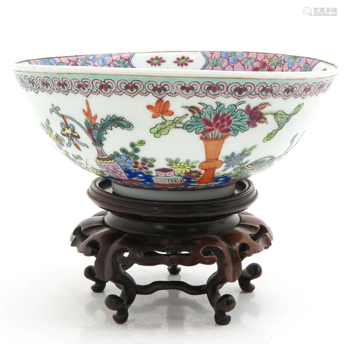 A Polychrome Decor Bowl on Stand