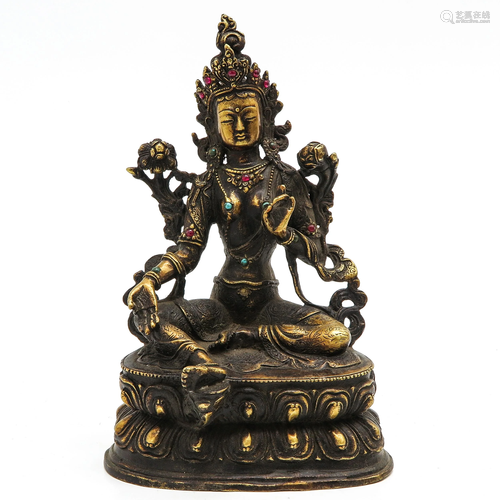 A Bronze Buddha Sculpture