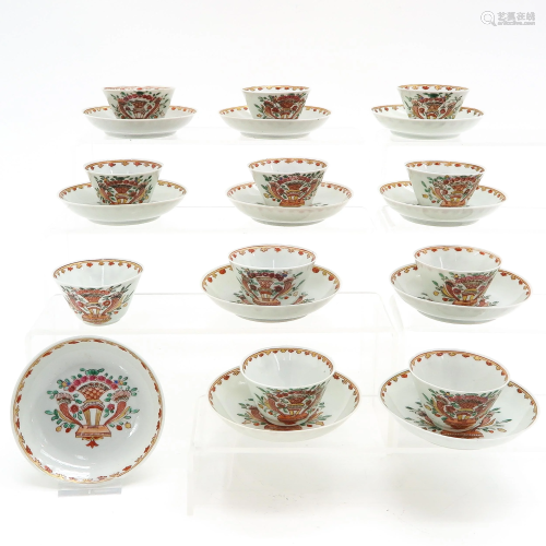 A Collection of Cups and Saucers
