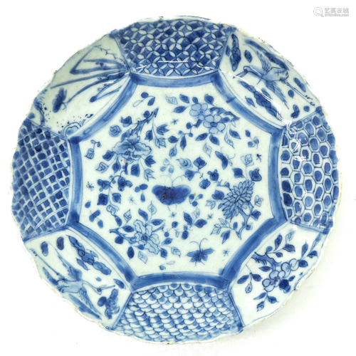 A Blue and White Plate