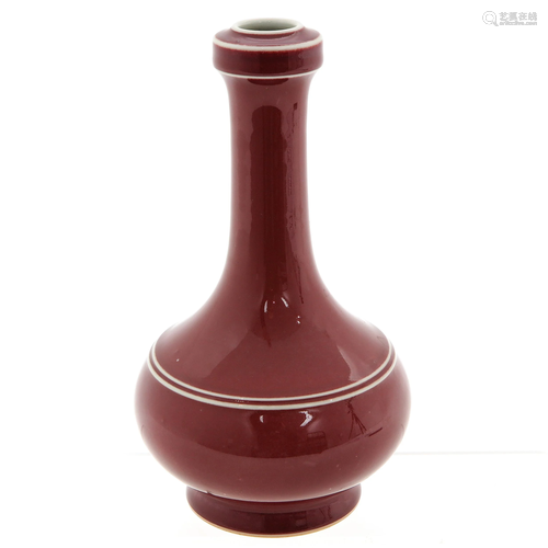 A Burgundy Glaze Vase