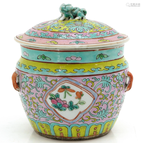 A Famille Rose Jar with Cover