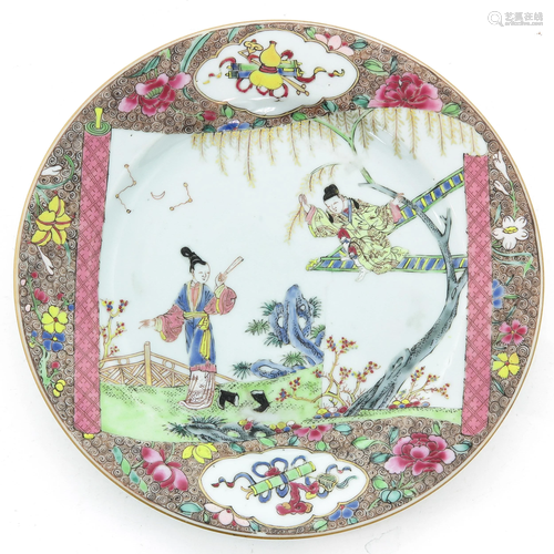 A Famille Rose Plate