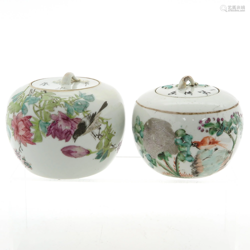 Two Jar with Covers