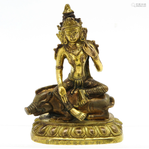 A Bronze Buddha Sculpture