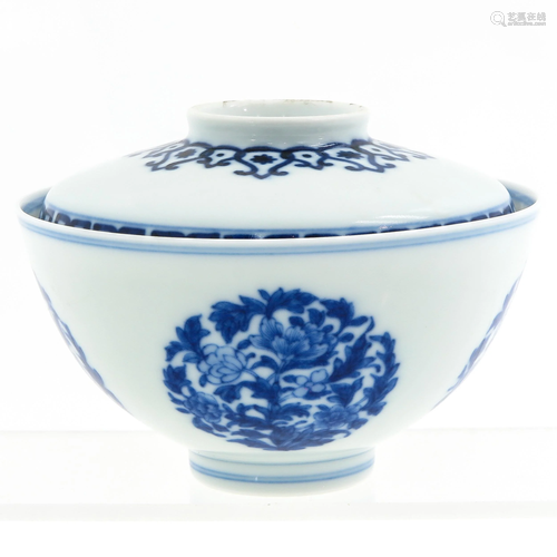 A Blue and White Bowl with Cover