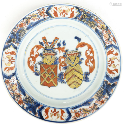 An Imari Armorial Plate