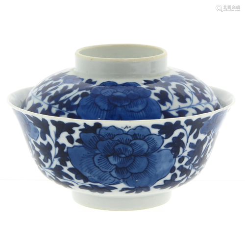 A Blue and White Bowl and Cover