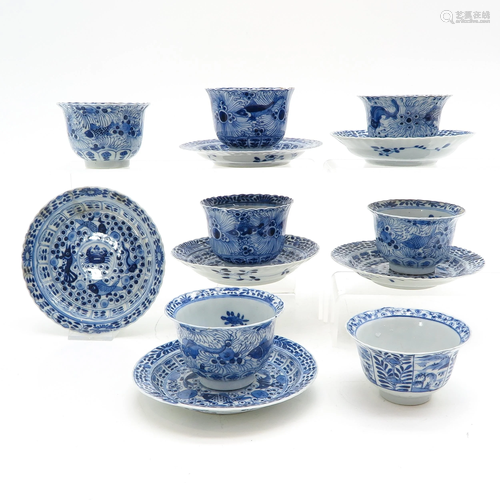 A Collection of Cups and Saucers