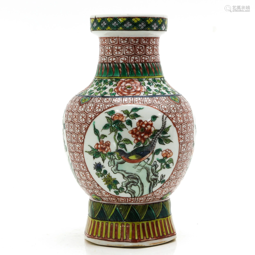 A Famille Verte Decor Vase