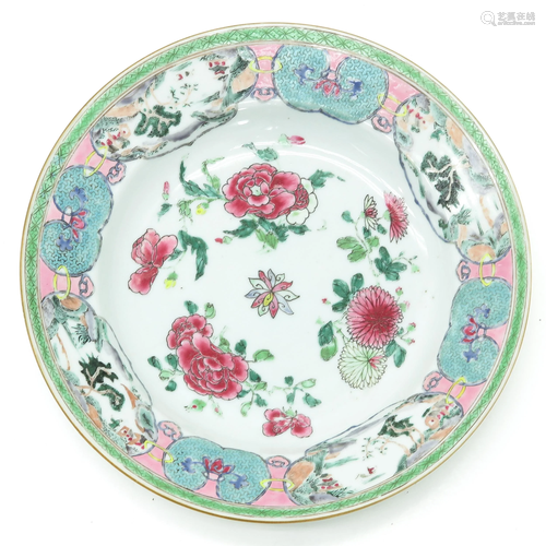 A Famille Rose Plate