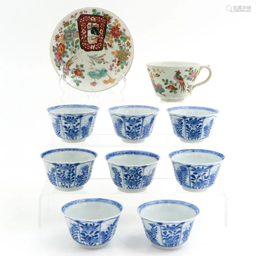 A Collection of Cups and Saucers