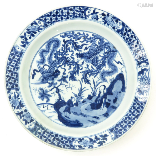 A Blue and White Plate