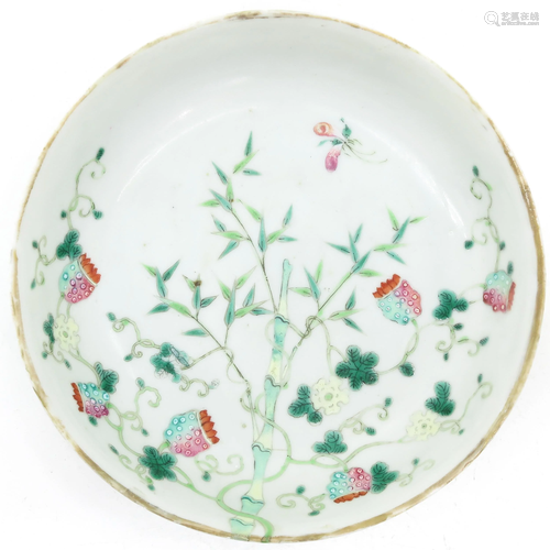 A Famille Rose Dish