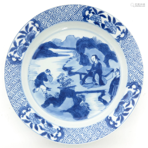 A Blue and White Plate