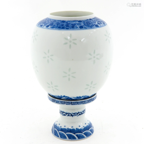 A Chinese Blue and White Lantern