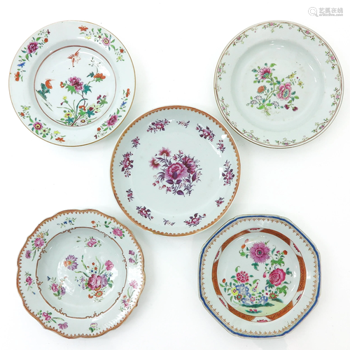 A Collection of 5 Plates