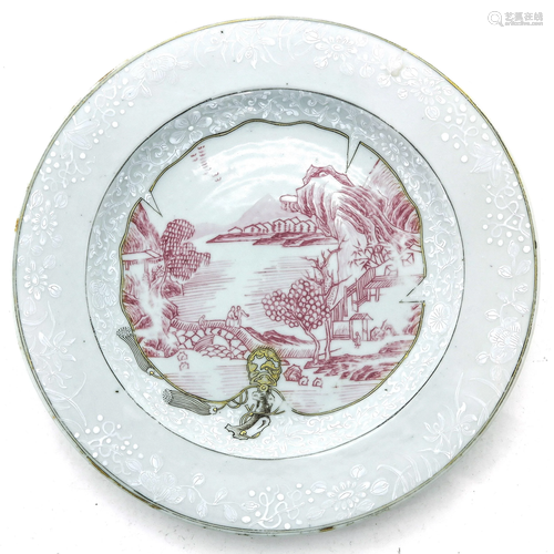 A Pink Decor Plate