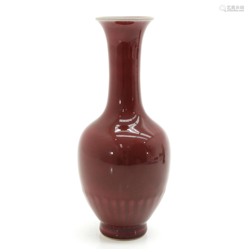 A Sang de Boeuf Decor Vase