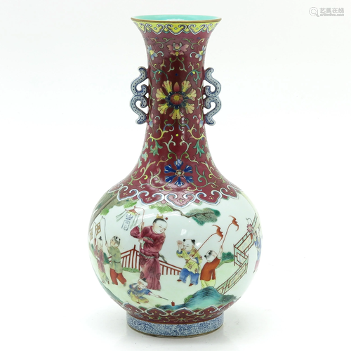 A Famille Rose Vase