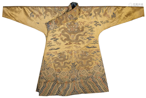 Chinese 18 C Imperial Dragon Winter Coat