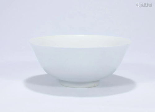 Chinese White Porcelain Bowl Yongzheng …