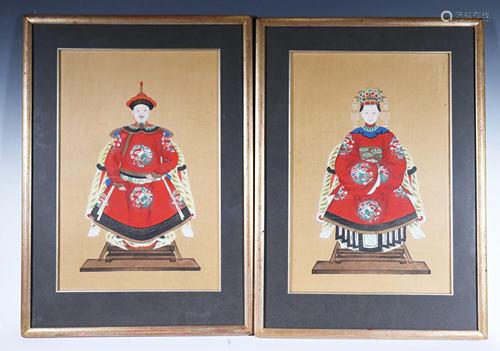 Chinese Emperor & Empress Portraits