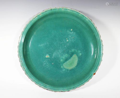 Large Chinese Ming Dynasty Turquoise Ceramic…