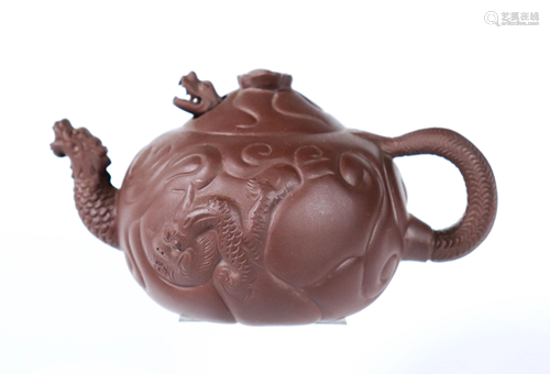 Chinese Yixing Movable Head Dragon Tea…