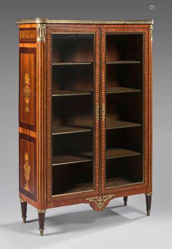 Showcase inlaid with inlaid urns, furnishings and …