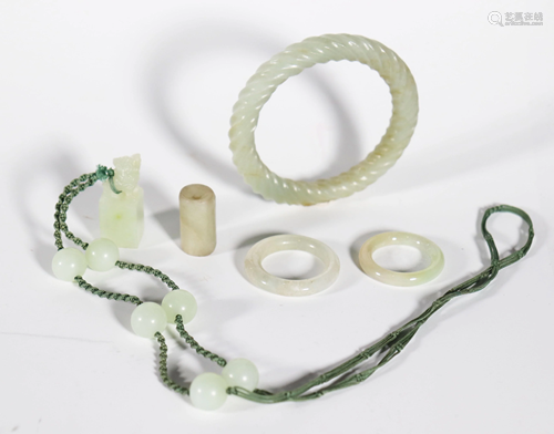 11 Small Chinese White Jade Decorations