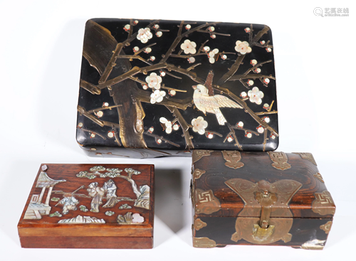 3 Antique Chinese Boxes