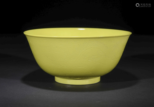 Chinese Guangxu Imperial Yellow Porcelain B…