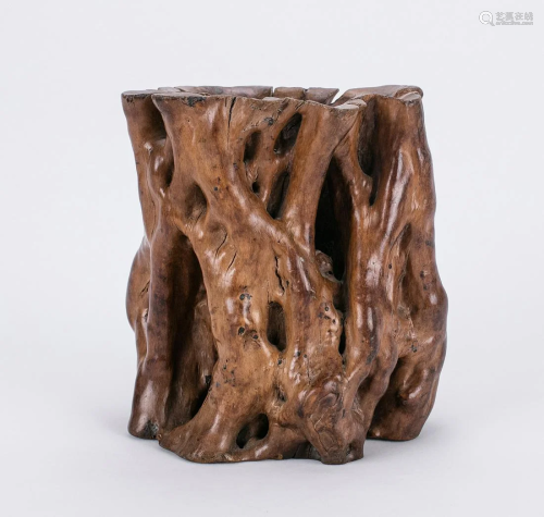 Chinese Root-wood Brush Pot