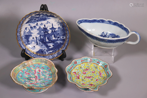 4 Chinese 18 / 19 C Porcelain Plates & Bowls