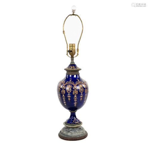 Ormolu Cloisonne and Moriage Lamp