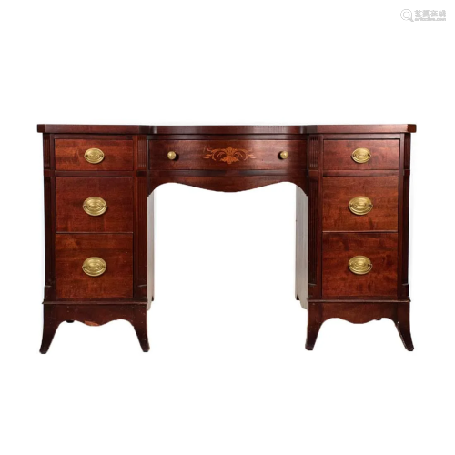 Hepplewhite Style Cherry Knee Hole Desk